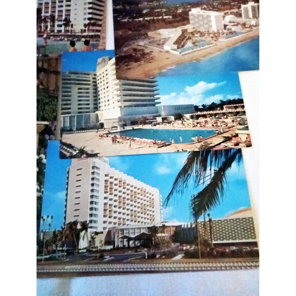 Postcard Lot 12 Vintage Unposted Rouen Normandie Sydney Miami Beach Collectible - Picture 7 of 12